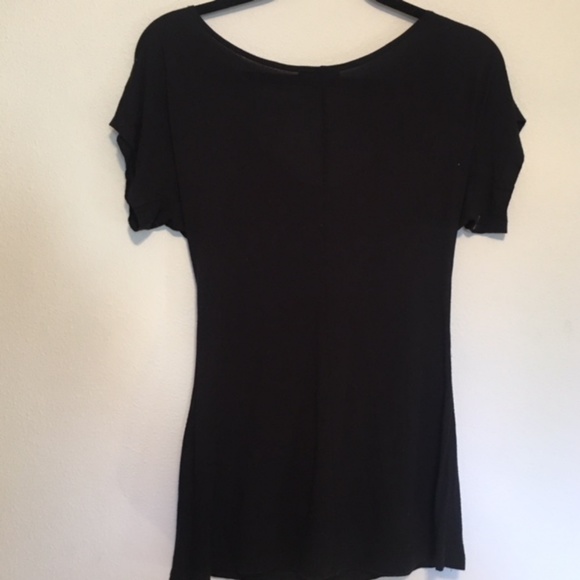 Black short sleeve top metal studded design M - Picture 4 of 4